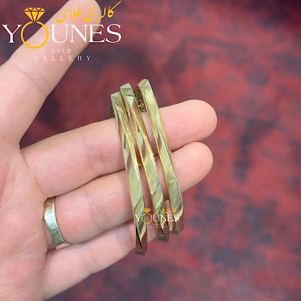 النگو طلا آینه ای هاله